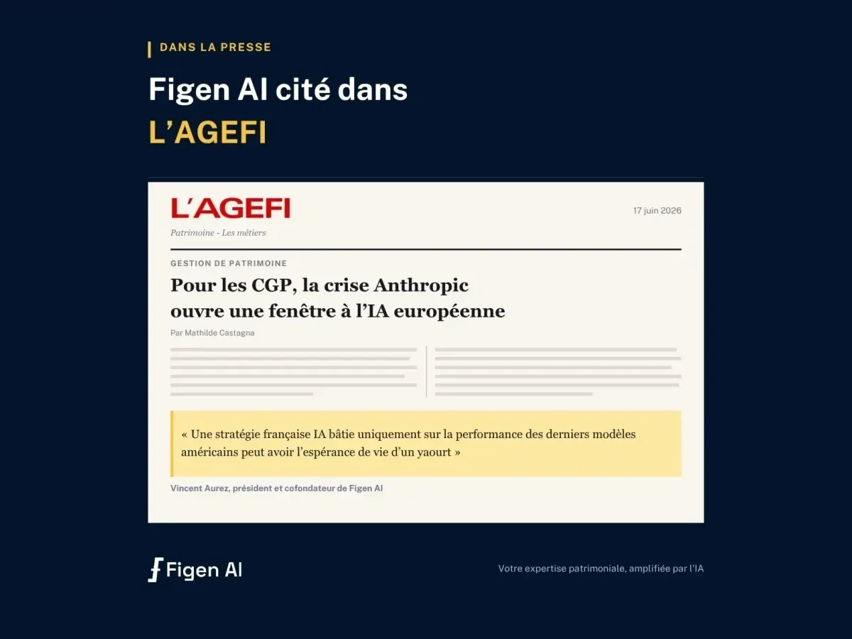 Figen AI dans L'AGEFI : « l'espérance de vie d'un yaourt »